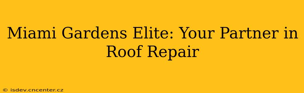 Miami Gardens Elite: Your Partner in Roof Repair