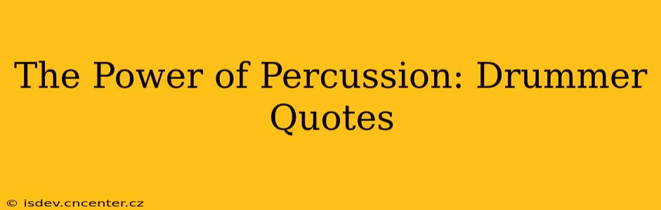 The Power of Percussion: Drummer Quotes
