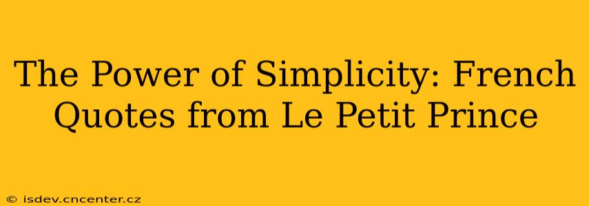 The Power of Simplicity: French Quotes from Le Petit Prince